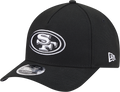 San Francisco 49ers New Era Black & White Primary 9FORTY A-Frame M-Crown Adjustable Hat product image 1, provided for visual