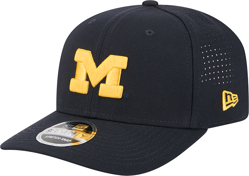 Michigan Wolverines New Era Navy New Era 9SEVENTY Perf Hat for Men product image 1, provided for visual reference and