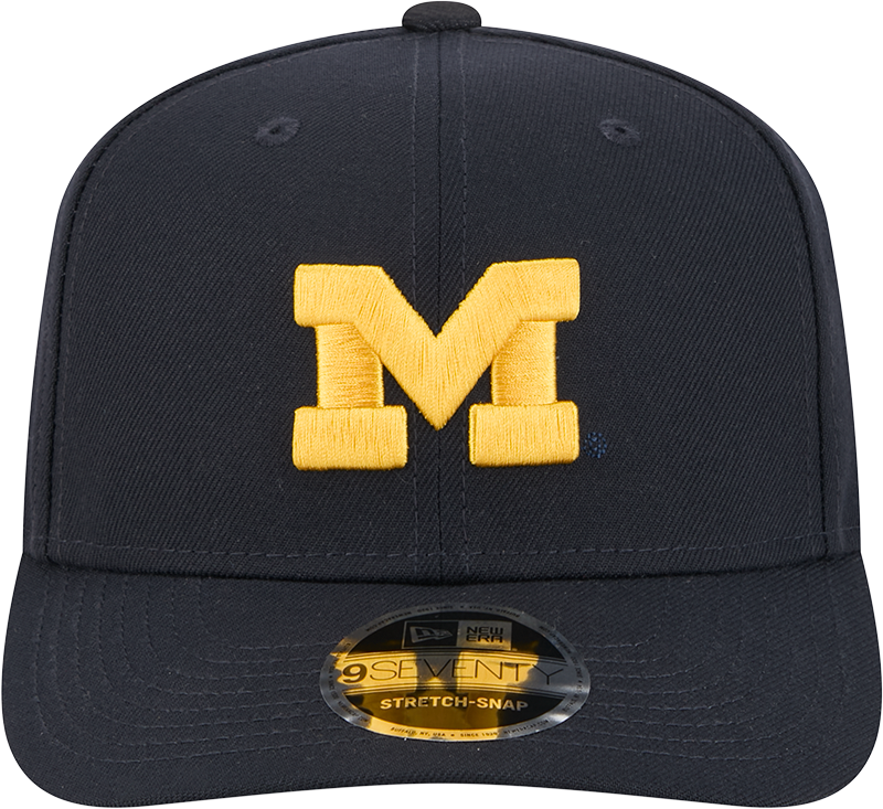 Michigan Wolverines New Era Navy New Era 9SEVENTY Perf Hat for Men product image 2, provided for visual reference and