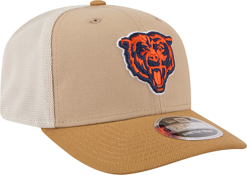 Chicago Bears New Era 2T Tan 9SEVENTY Trucker Adjustable Hat product image 3, provided for visual reference and product