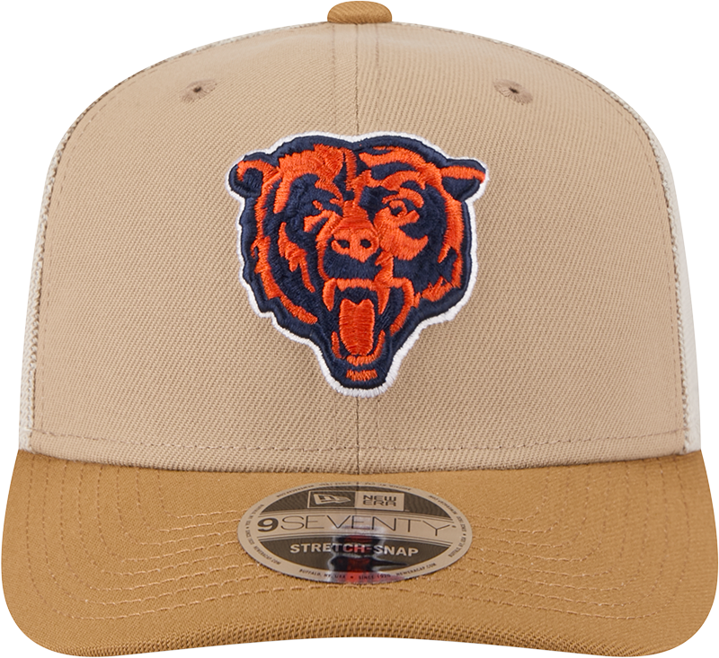 Chicago Bears New Era 2T Tan 9SEVENTY Trucker Adjustable Hat product image 2, provided for visual reference and product