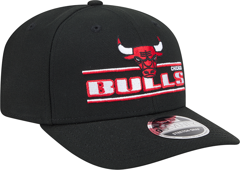 Chicago Bulls New Era Black Stated 9SEVENTY Adjustable Hat product image 3, provided for visual reference and product detail