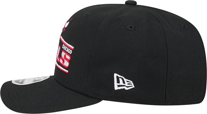 Chicago Bulls New Era Black Stated 9SEVENTY Adjustable Hat product image 6, provided for visual reference and product detail