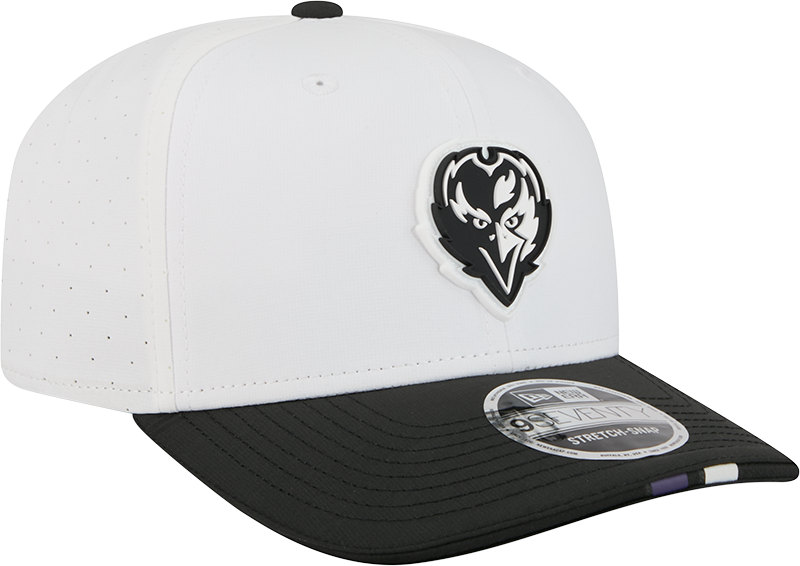 Baltimore Ravens New Era White/Black 2025 NFL Training Camp 9SEVENTY Adjustable Hat for Men product image 3, provided for