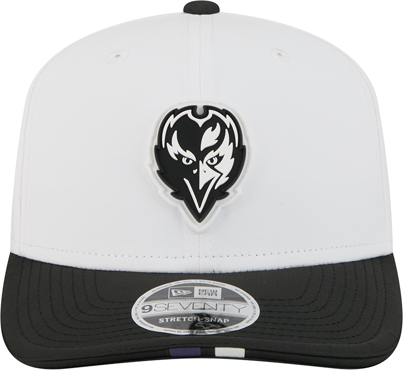 Baltimore Ravens New Era White/Black 2025 NFL Training Camp 9SEVENTY Adjustable Hat for Men product image 2, provided for