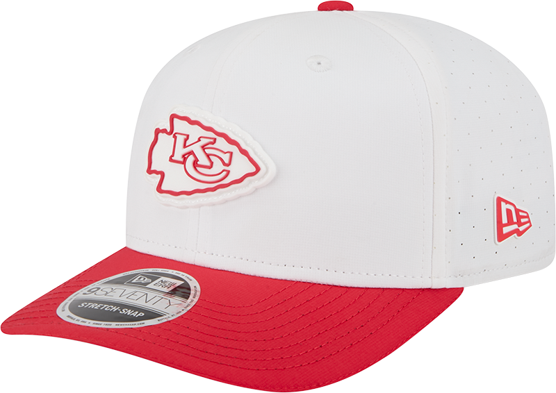 Kansas City Chiefs New Era White/Red 2025 NFL Training Camp 9SEVENTY Adjustable Hat for Men product image 1, provided for