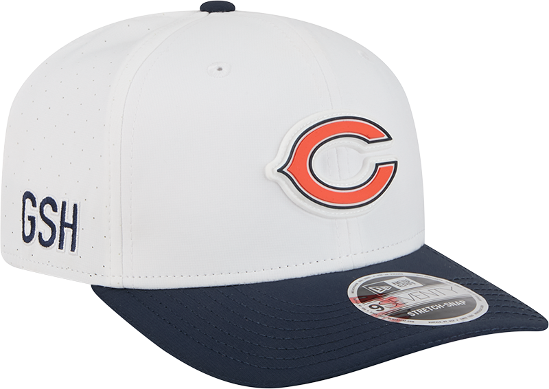 Chicago Bears New Era White/Navy Secondary Logo 2025 NFL Training Camp 9SEVENTY Adjustable Hat for Men product image 3,