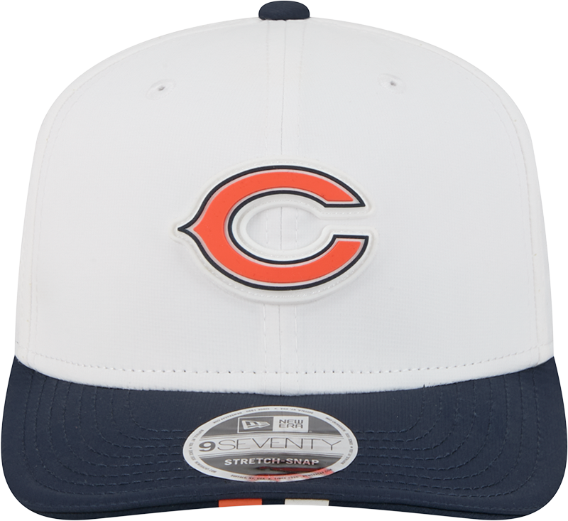 Chicago Bears New Era White/Navy Secondary Logo 2025 NFL Training Camp 9SEVENTY Adjustable Hat for Men product image 2,