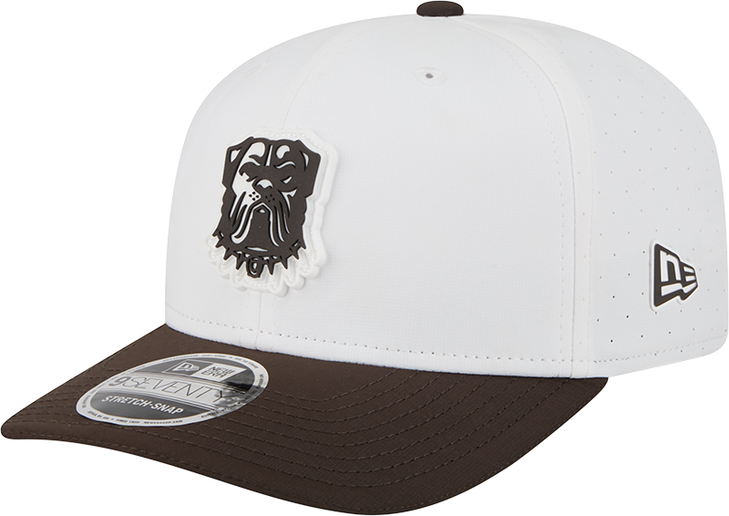 Cleveland Browns New Era White/Brown 2025 NFL Training Camp 9SEVENTY Adjustable Hat for Men product image 1, provided for