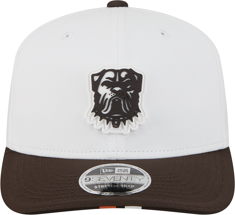 Cleveland Browns New Era White/Brown 2025 NFL Training Camp 9SEVENTY Adjustable Hat for Men product image 2, provided for