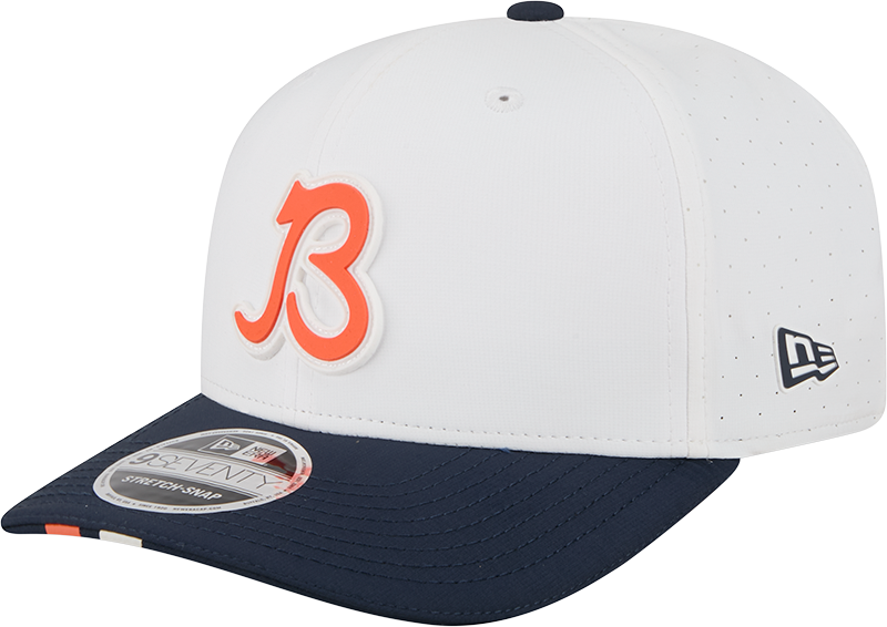 Chicago Bears New Era White/Navy B 2025 NFL Training Camp 9SEVENTY Adjustable Hat for Men product image 1, provided for