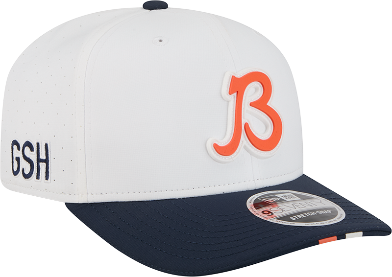 Chicago Bears New Era White/Navy B 2025 NFL Training Camp 9SEVENTY Adjustable Hat for Men product image 3, provided for