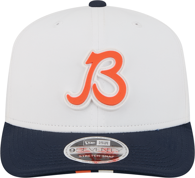 Chicago Bears New Era White/Navy B 2025 NFL Training Camp 9SEVENTY Adjustable Hat for Men product image 2, provided for