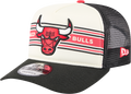 Chicago Bulls New Era Banner A-Frame Trucker 9FIFTY Snapback Hat product image 1, provided for visual reference and product