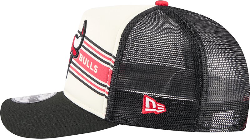 Chicago Bulls New Era Banner A-Frame Trucker 9FIFTY Snapback Hat product image 4, provided for visual reference and product