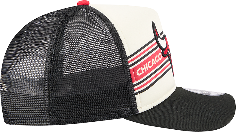 Chicago Bulls New Era Banner A-Frame Trucker 9FIFTY Snapback Hat product image 5, provided for visual reference and product