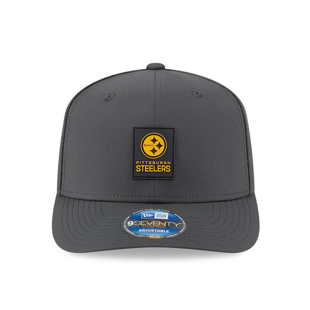 Pittsburgh Steelers New Era Graphite 2025 Sideline 9SEVENTY Cold Adjustable Hat for Men product image 2, provided for visual