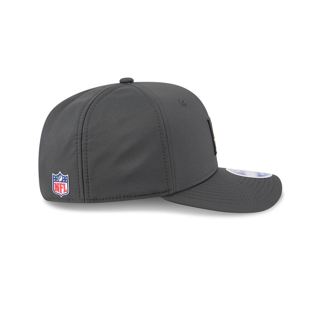 Pittsburgh Steelers New Era Graphite 2025 Sideline 9SEVENTY Cold Adjustable Hat for Men product image 4, provided for visual