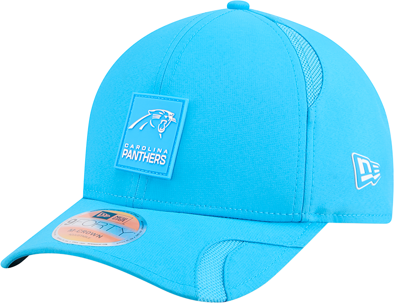 Carolina Panthers New Era Teal 2025 NFL Sideline Heat 9FORTY M-Crown Adjustable Hat for Men product image 1, provided for