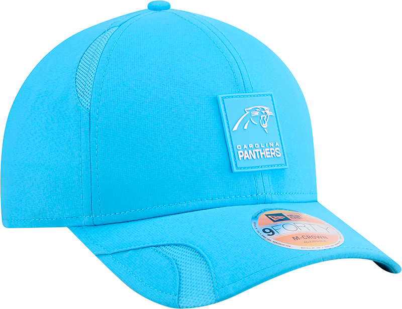 Carolina Panthers New Era Teal 2025 NFL Sideline Heat 9FORTY M-Crown Adjustable Hat for Men product image 3, provided for
