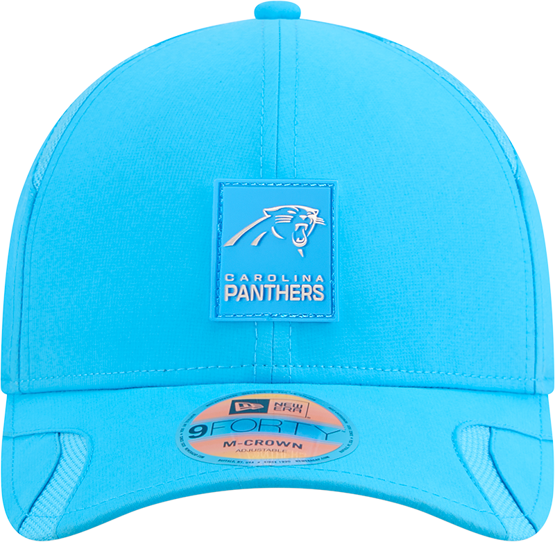 Carolina Panthers New Era Teal 2025 NFL Sideline Heat 9FORTY M-Crown Adjustable Hat for Men product image 2, provided for