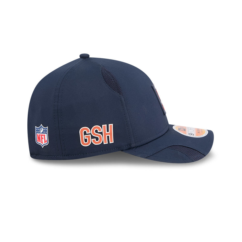 Chicago Bears New Era Navy 2025 NFL Primary Logo Sideline Heat 9FORTY M-Crown Adjustable Hat for Men product image 5,