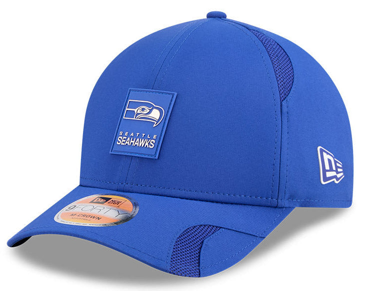 Seattle Seahawks New Era Retro Logo Royal 2025 NFL Sideline Heat 9FORTY M-Crown Adjustable Hat for Men product image 1,