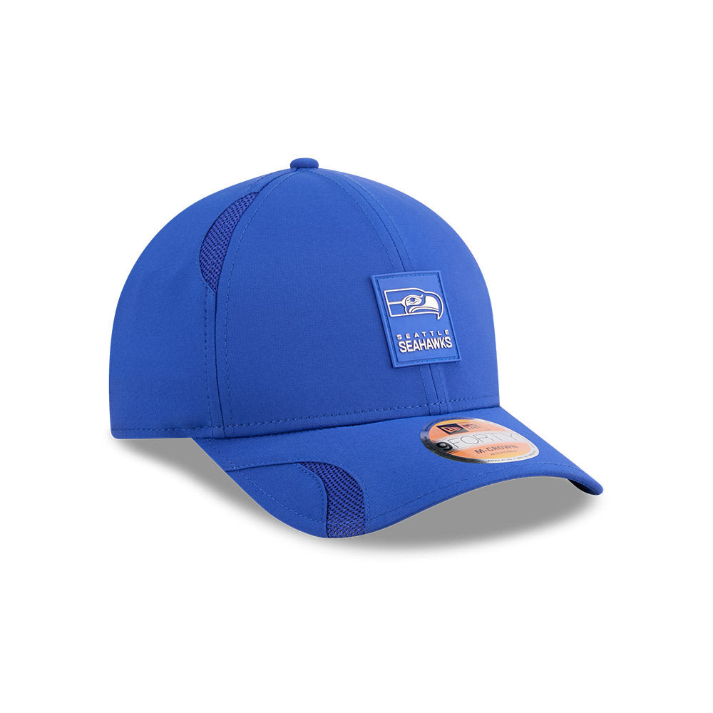 Seattle Seahawks New Era Retro Logo Royal 2025 NFL Sideline Heat 9FORTY M-Crown Adjustable Hat for Men product image 3,