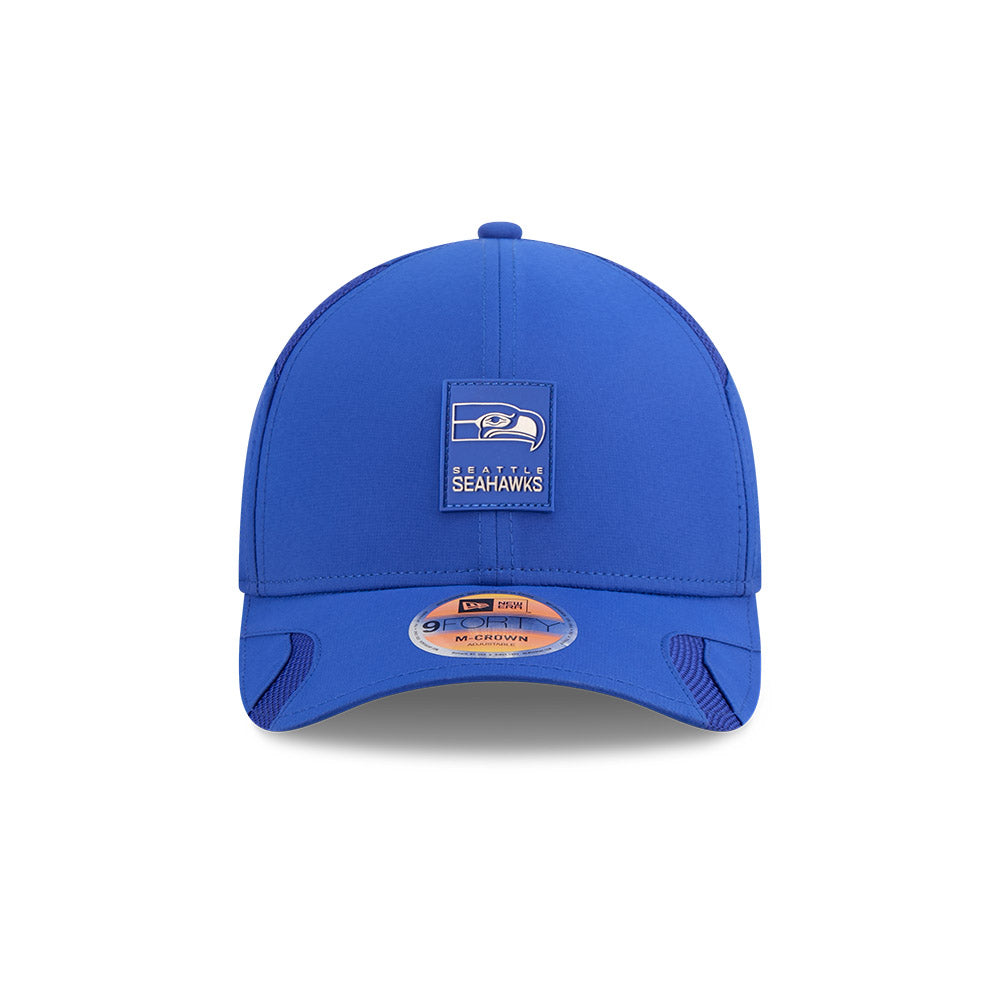 Seattle Seahawks New Era Retro Logo Royal 2025 NFL Sideline Heat 9FORTY M-Crown Adjustable Hat for Men product image 2,