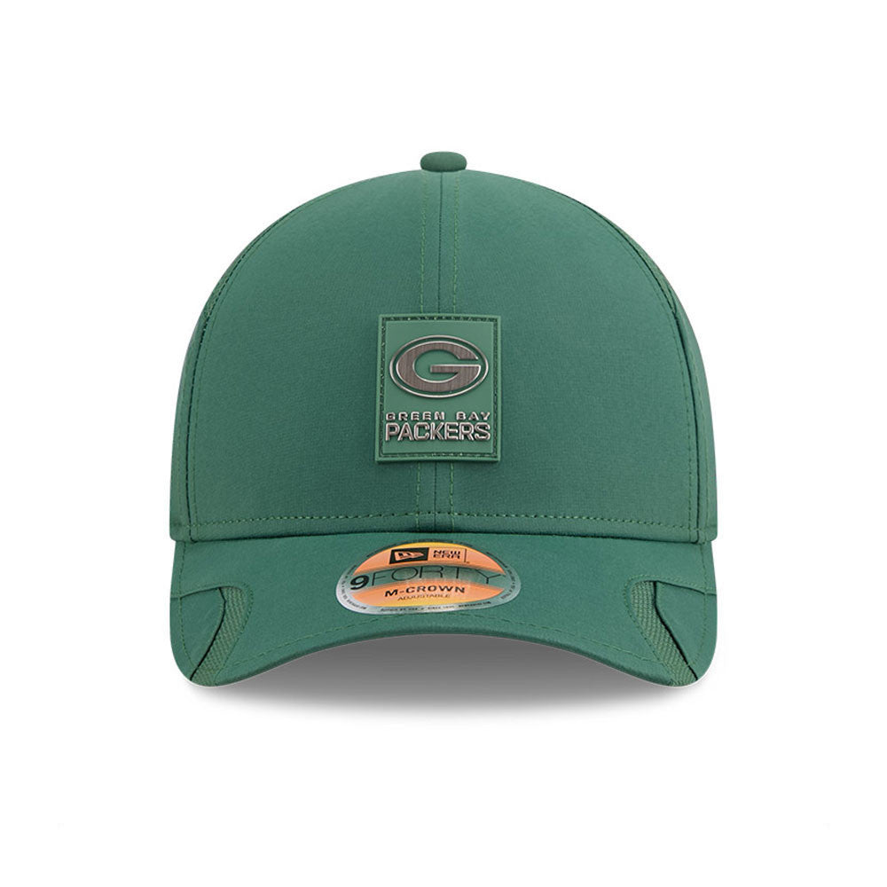Green Bay Packers New Era Green 2025 NFL Primary Logo Sideline Heat 9FORTY M-Crown Adjustable Hat for Men product image 2,