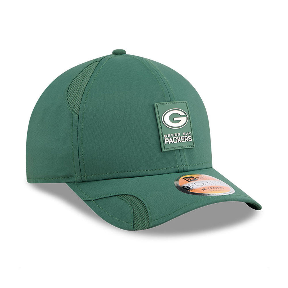 Green Bay Packers New Era Green 2025 NFL Primary Logo Sideline Heat 9FORTY M-Crown Adjustable Hat for Men product image 3,