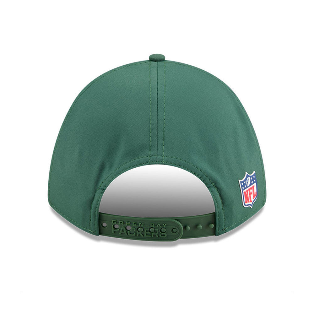 Green Bay Packers New Era Green 2025 NFL Primary Logo Sideline Heat 9FORTY M-Crown Adjustable Hat for Men product image 6,