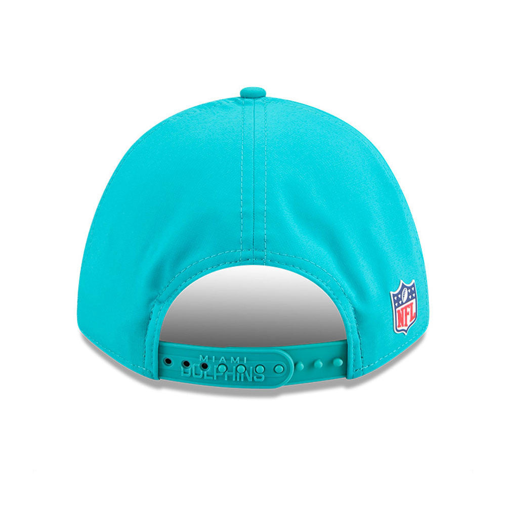 Miami Dolphins New Era Aqua 2025 NFL Primary Logo Sideline Heat 9FORTY M-Crown Adjustable Hat for Men product image 6,