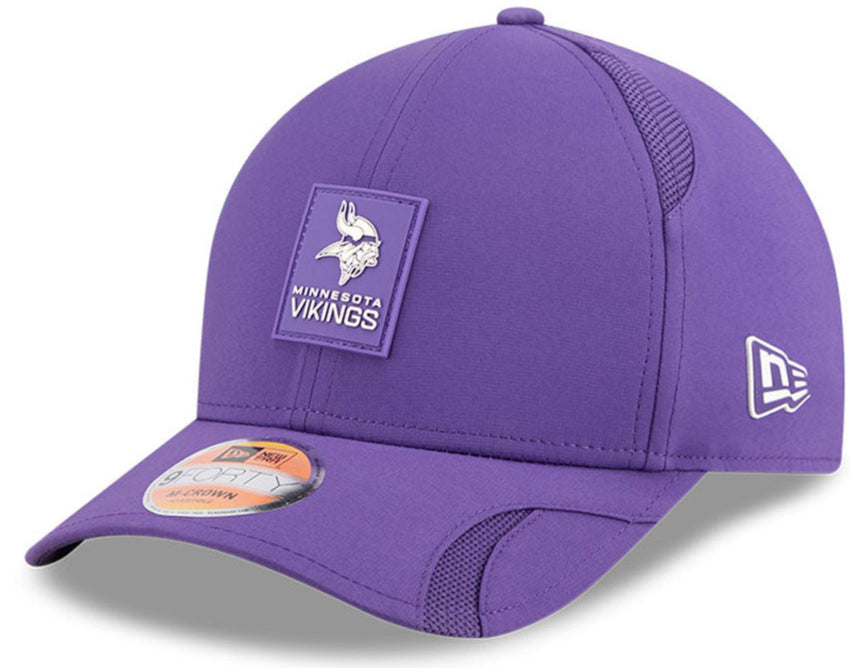Minnesota Vikings New Era Purple 2025 NFL Primary Logo Sideline Heat 9FORTY M-Crown Adjustable Hat for Men product image 1,