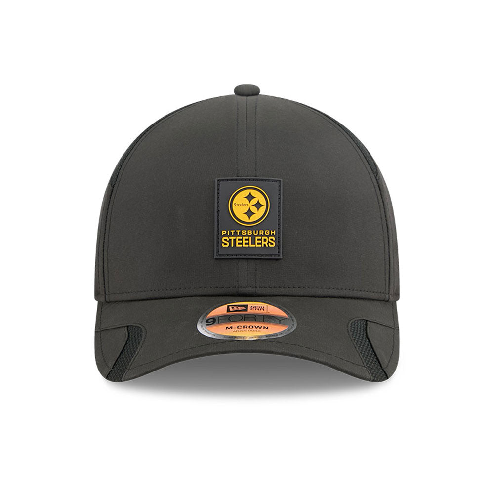 Pittsburgh Steelers New Era Black 2025 NFL Primary Logo Sideline Heat 9FORTY M-Crown Adjustable Hat for Men product image 2,