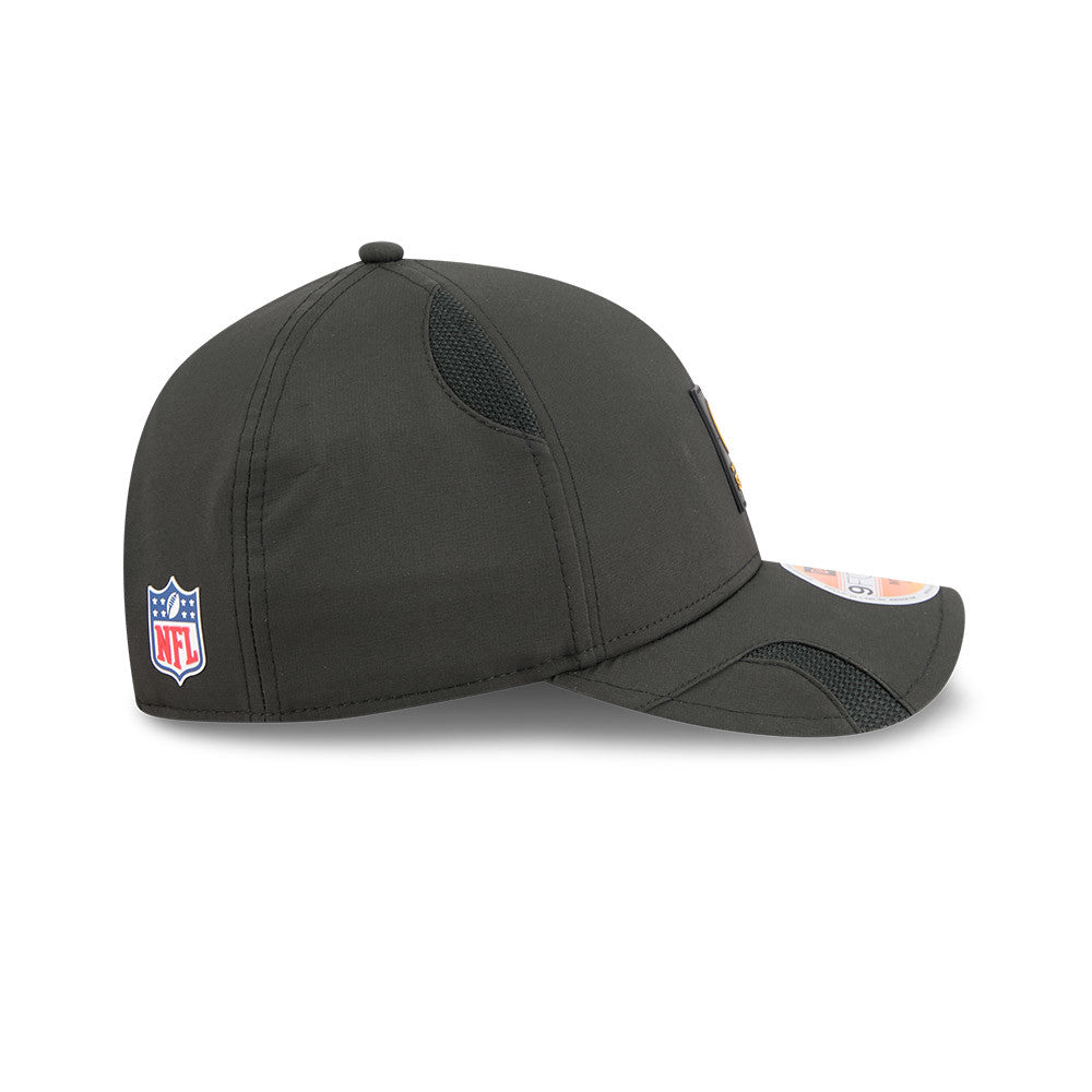 Pittsburgh Steelers New Era Black 2025 NFL Primary Logo Sideline Heat 9FORTY M-Crown Adjustable Hat for Men product image 5,