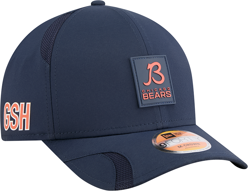 Chicago Bears New Era Navy 2025 NFL Sideline Heat B 9FORTY M-Crown Adjustable Hat for Men product image 3, provided for