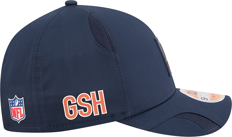 Chicago Bears New Era Navy 2025 NFL Sideline Heat B 9FORTY M-Crown Adjustable Hat for Men product image 5, provided for