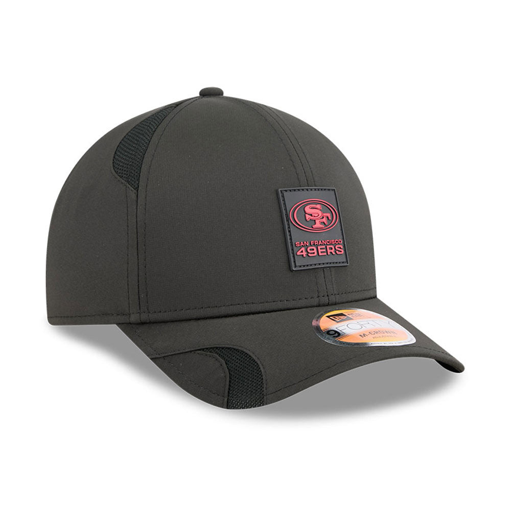 San Francisco 49ers New Era Black 2025 NFL Primary Logo Sideline Heat 9FORTY M-Crown Adjustable Hat for Men product image 3,
