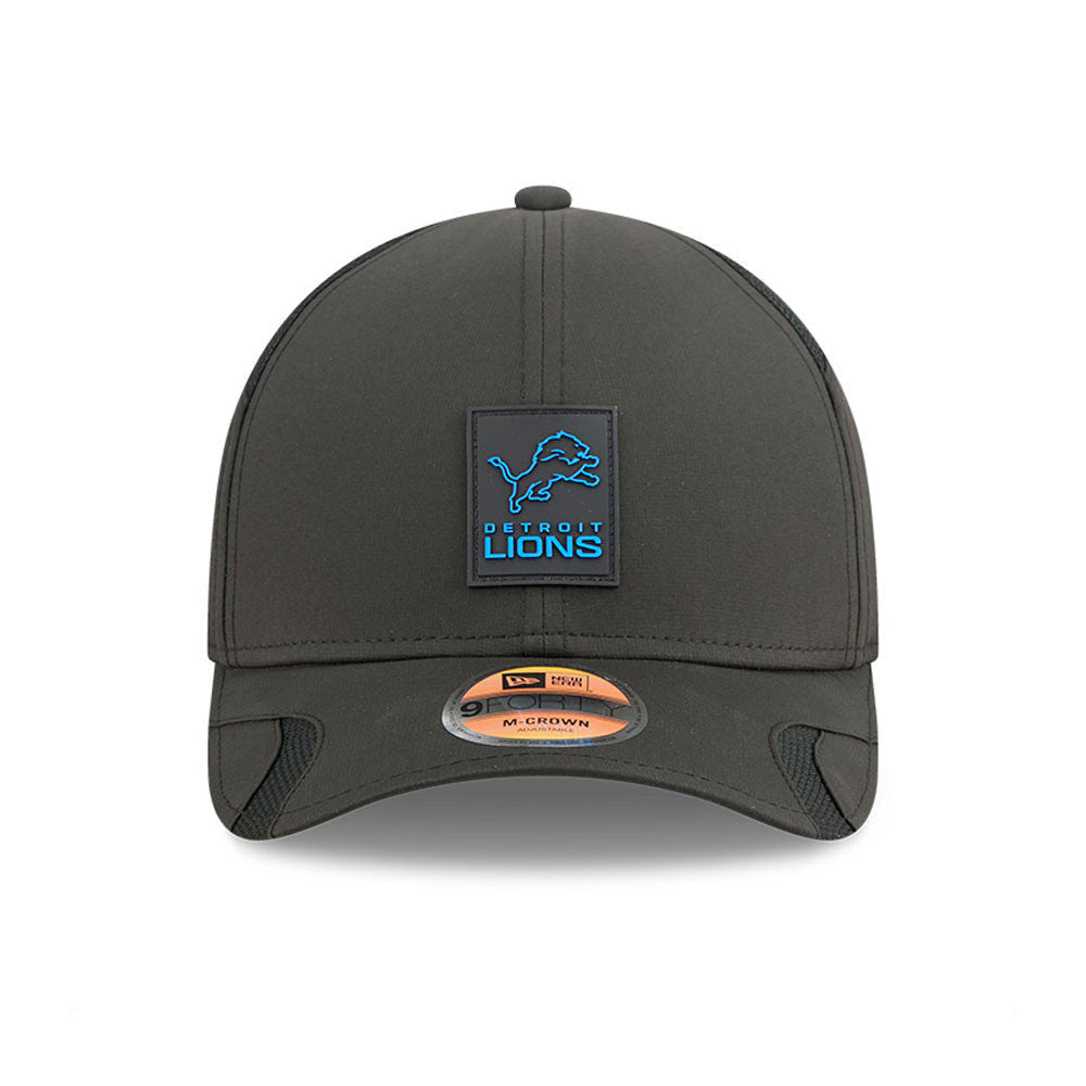 Detroit Lions New Era Black 2025 NFL Primary Logo Sideline Heat 9FORTY M-Crown Adjustable Hat for Men product image 2,