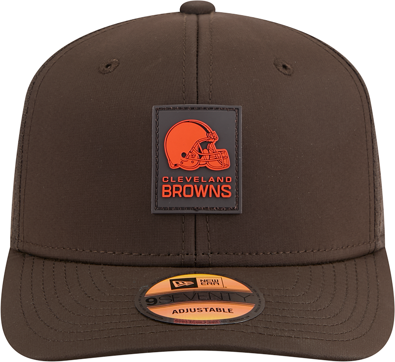 Cleveland Browns New Era Brown 2025 Sideline 9SEVENTY Trucker Adjustable Hat for Men product image 2, provided for visual
