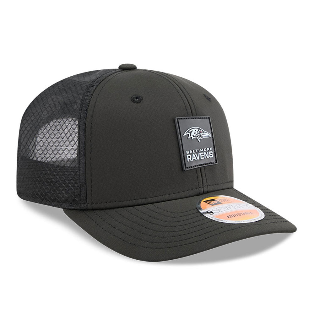 Baltimore Ravens New Era Black 2025 NFL Secondary Logo Sideline Heat 9SEVENTY Adjustable Hat for Men product image 3,