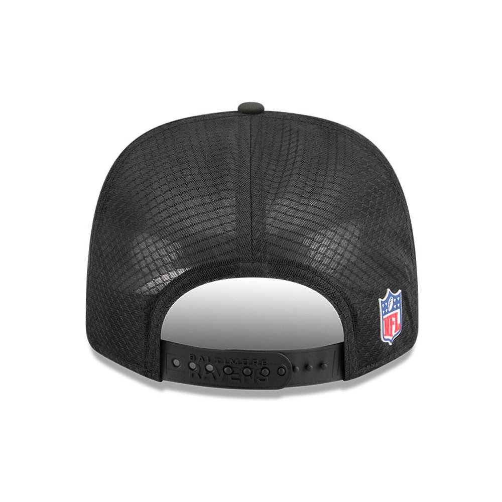 Baltimore Ravens New Era Black 2025 NFL Secondary Logo Sideline Heat 9SEVENTY Adjustable Hat for Men product image 6,