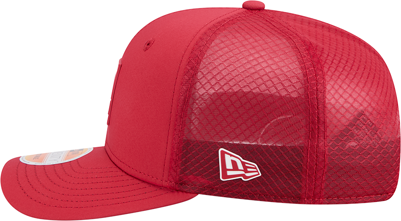 Arizona Cardinals New Era Red 2025 Sideline 9SEVENTY Trucker Adjustable Hat for Men product image 4, provided for visual