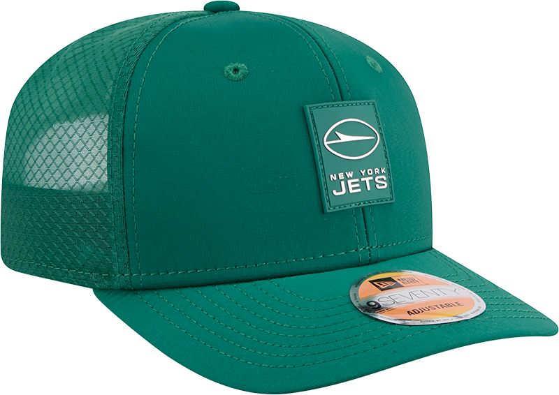 New York Jets New Era Green 2025 Sideline 9SEVENTY Trucker Adjustable Hat for Men product image 3, provided for visual