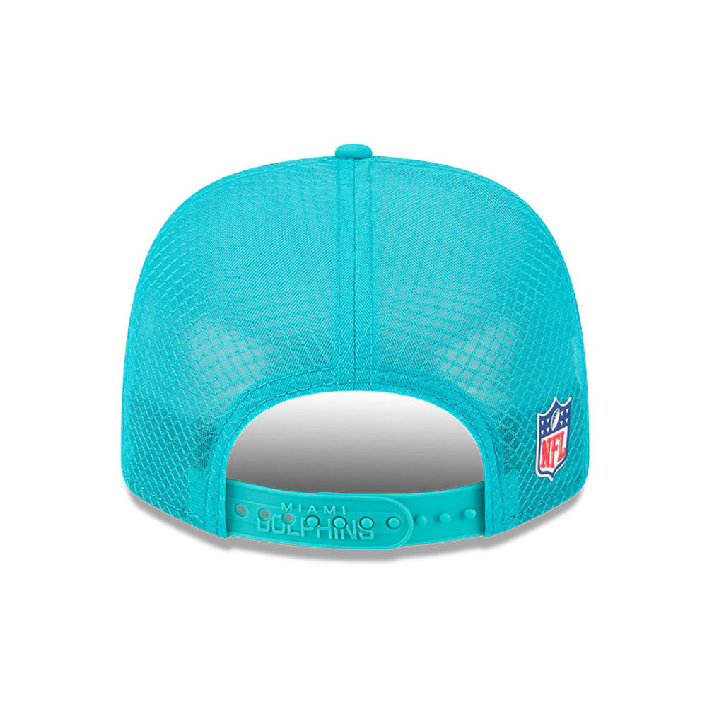 Miami Dolphins New Era Aqua 2025 NFL Sideline Heat 9SEVENTY Adjustable Hat for Men product image 6, provided for visual