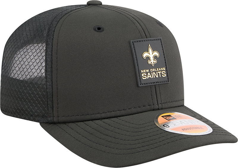 New Orleans Saints New Era Blue 2025 Sideline 9SEVENTY Trucker Adjustable Hat for Men product image 3, provided for visual