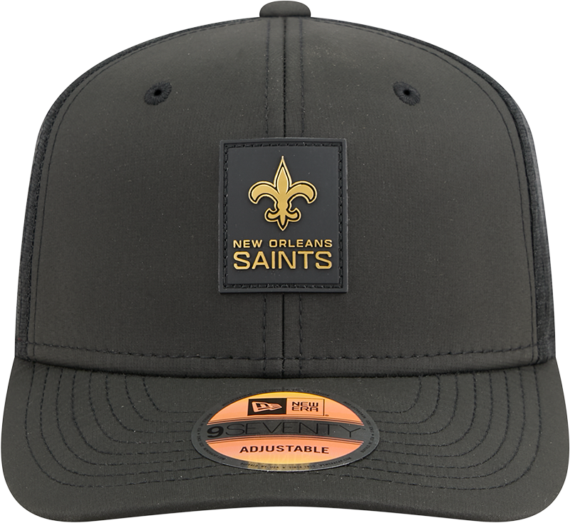 New Orleans Saints New Era Blue 2025 Sideline 9SEVENTY Trucker Adjustable Hat for Men product image 2, provided for visual