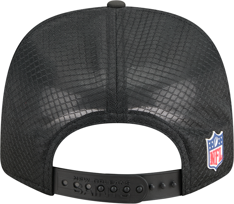 New Orleans Saints New Era Blue 2025 Sideline 9SEVENTY Trucker Adjustable Hat for Men product image 6, provided for visual