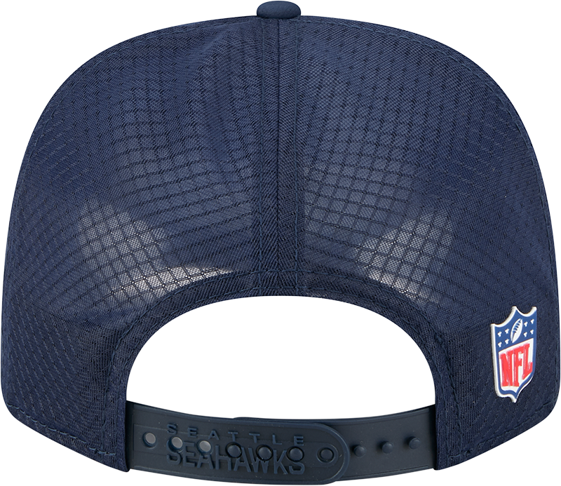 Seattle Seahawks New Era Navy 2025 Sideline 9SEVENTY Trucker Adjustable Hat for Men product image 6, provided for visual